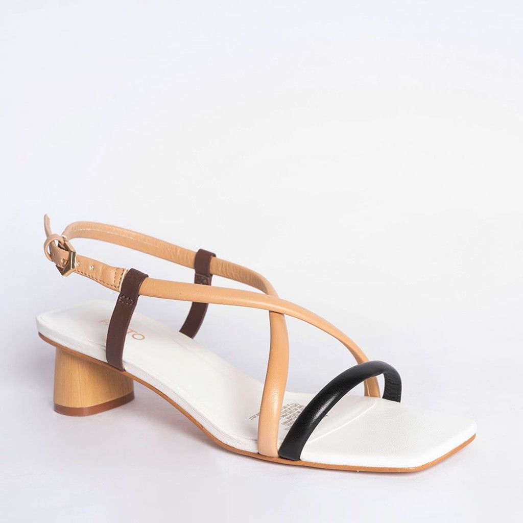 sandalias de mujer con tiras hecha en cuero natural blanco negro cafe tacon bajo quito 562002 mestico black crema  fatto 1